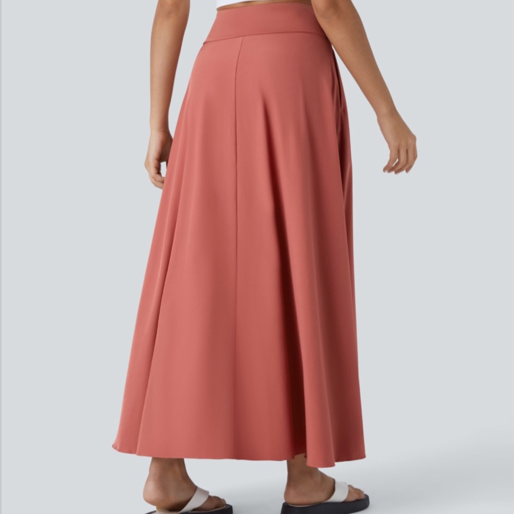 Halara Breezeful High Waisted Pocket 2-in-1 Flowy Quick Dry Maxi Skirt, Size L - Picture 4 of 7